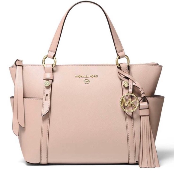 MICHAEL Michael Kors Handbags - MICHAEL KORS Logo Sullivan Leather Zip Tote Soft Pink AUTHENTIC NEW -MINOR MARKS